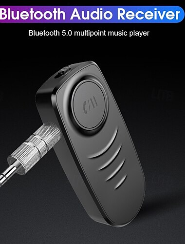  автомобильный приемник bluetooth 5.0 для шумоподавления в автомобиле, адаптер bluetooth aux, музыкальный приемник bluetooth для домашней стереосистемы/проводных наушников/громкой связи, время работы