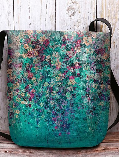  borsa a tracolla con stampa floreale artistica da donna - vivace design in stile vintage con tracolla regolabile, perfetta per le uscite quotidiane e casual