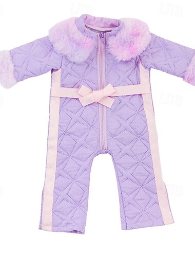  18-Zoll-Puppenkleidung und Accessoires, Winter-Puppen-Outfits-Set, Mantel und Hose für 18-Zoll-Puppen, Mädchen, Geschenke (ohne Puppe)