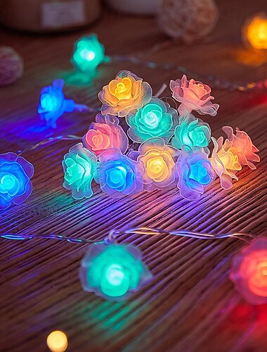  Guirlande lumineuse à piles 10/20/40/80 LED pour la Saint-Valentin, fête de mariage, Saint-Valentin, vacances, anniversaire, atmosphère romantique, lumières décoratives