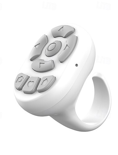  Video-Mini-Ring-BT-Fernbedienungsauslöser für Tiktok, YouTube, kabelloser Pageturner, Selfie-Fernbedienung für Android-App