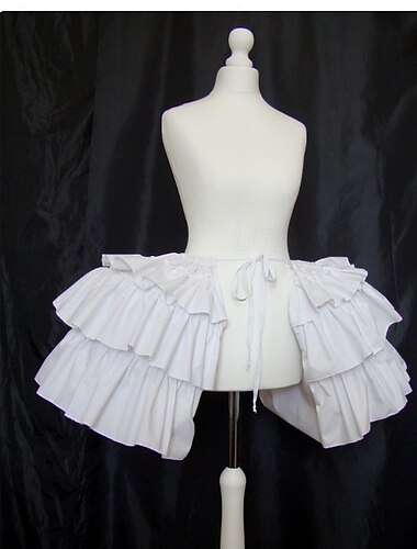  Rococo Victorienne Princesse Jupe à cerceaux Sous jupe Jupe en tulle Couleur Unie Femmes Royal Mascarade Événement / Fête Bal de promo Adulte Jupe