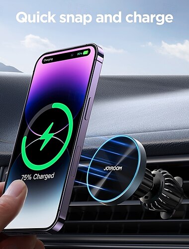  auto ventilatierooster telefoonhouder draaibare magnetische telefoonhouder voor auto compatibel met draadloos opladen