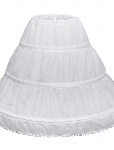  Rococo Victorienne Princesse Jupe à cerceaux Sous jupe Jupe en tulle Couleur Unie Fille Mascarade Événement / Fête Bal de promo Enfant Jupe