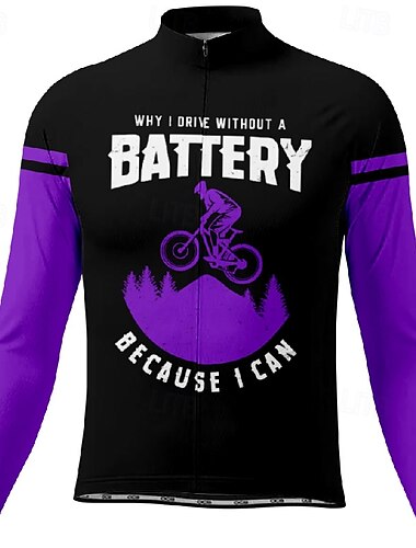  Per uomo Maglia da ciclismo Manica lunga Inverno Bicicletta Maglietta Maglietta / Maglia con 3 tasche posteriori Ciclismo da montagna Traspirante Asciugatura rapida Design anatomico Ad alta