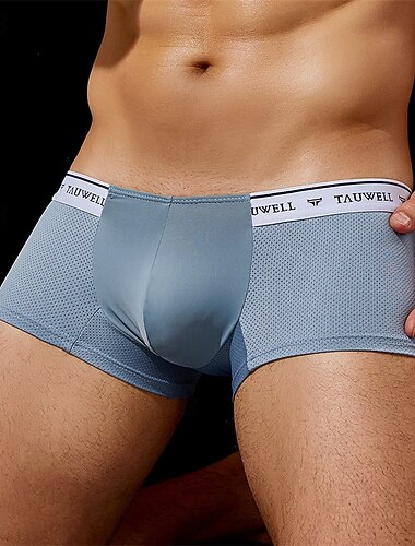  Herr 1 st Boxershorts Lappverk Nylon Andningsfunktion Mjuk Bekväm Färgblock Mellanhög midja Svart Vit