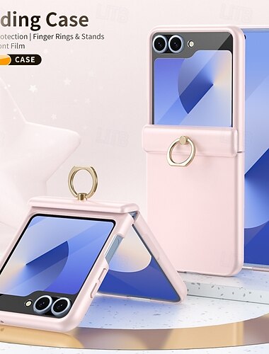  τηλέφωνο tok Για Samsung Galaxy Z Flip 6 Z Flip 5 Πίσω Κάλυμμα Δαχτυλίδι πόρπη Ανθεκτική σε πτώσεις Ρετρό PC