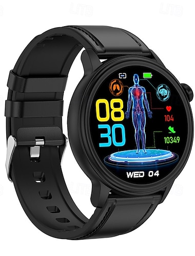  סוכר בדם סוכר שעון חכם שעון טמפרטורת גוף ecg hrv ניטור כושר צמיד חכם עמיד למים spo2 smartwatch