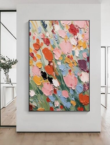  arte murale strutturata pittura floreale 3d dipinto a mano astratto fiore dipinto a olio su tela grande arte murale arte floreale rosa minimalista dipinto a mano dipinto personalizzato decorazione