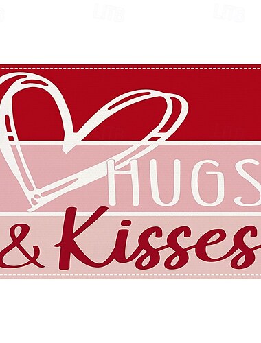  Tischsets zum Valentinstag, 4er-Set, romantische und dekorative Tischsets mit Herz- oder Rosenmuster, langlebig und hitzebeständig, perfekt, um Ihrer Esstischdekoration einen Hauch von Liebe zu