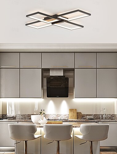  moderní stropní svítidlo zapuštěné stropní světlo černé led geometrické tvary stropní svítidlo 110-240v 84cm