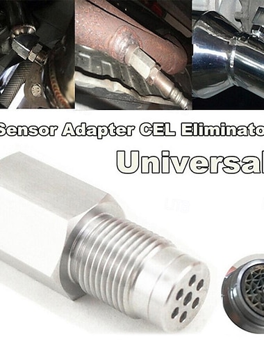  M18x1.5 zuurstofsensor schroefdraadadapter roestvrij staal universele mini katalysator converter emulator verlengstuk afstandhouder