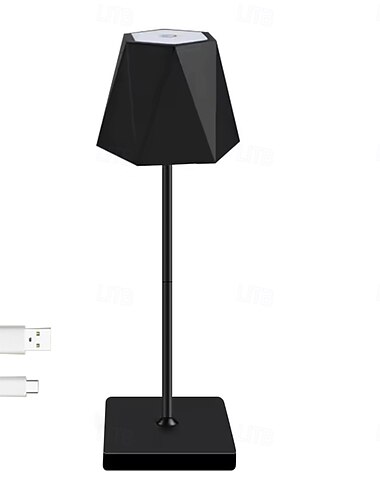  oplaadbare led tafellamp - draadloze touch bureaulamp usb-aangedreven voor 3 kleuren beweegbare touch lamp led licht 1st