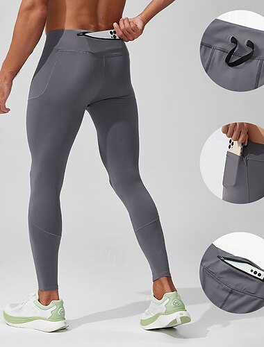  Herr Tights för jogging Kompressionsbyxor Elastiskt midjeband Baslager Utomhus Sport & Utomhus Sport Höst Snabb tork Mjuk Kompression Svettavvisande Sportflex Maraton Löpning Träna Mager Sportkläder