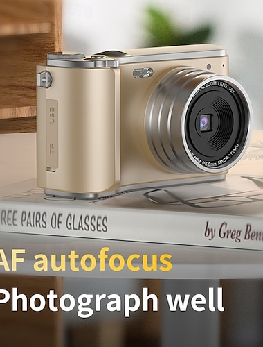  appareil photo numérique rétro de 64 mégapixels avec objectif CMOS 4K HD et caméra de prise de vue grand angle HD