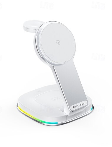  Handy Ladestation Drahtlose Ladestation ASTM Schnelles kabelloses Laden 3 in 1 Für Smart Uhr Kompatibel mit allen kabellos aufladbaren Geräten AirPods 2 / AirPods Pro