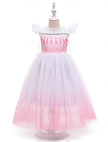  Frozen Elsa Hada Vestidos Vestido de niña de las flores Vestidos de tul Disfraz de carnaval Dulce Cosplay de película for Chica Niños Víspera de Todos los Santos Carnaval Mardi Gras Rendimiento