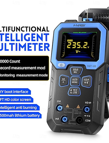  digital multimeter 9999 räknar smart professionell multitestare 1000v 10a sann rms AC/DC auto voltmeter amperemeter intelligent anti-burn diod nvc tester 2,4-tums tft display