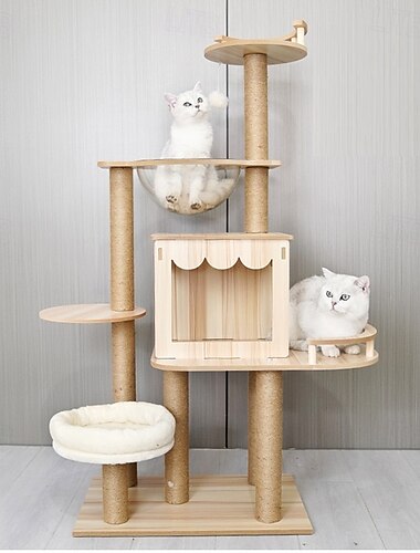  arbre à chat tour à chat couleur unie classique durable facile à installer matériau spécial pour les grands chats