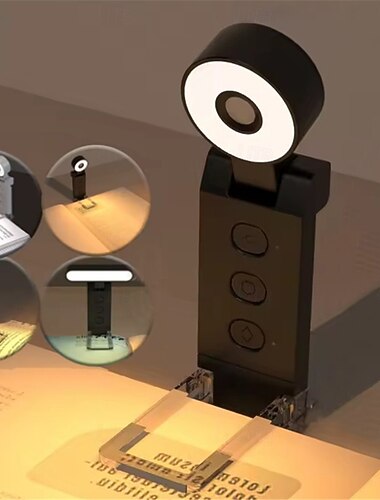  Lampe de lecture à clip USB - Lampe de marque-page LED pliable portable avec batterie rechargeable, parfaite pour l'éclairage du salon et de la chambre 1 pièce