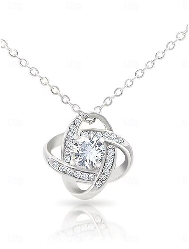  Halskette Kupfer Damenmode süße klassische Kleeblatt süße schöne geometrische Halskette für Party Valentinstag Geschenk