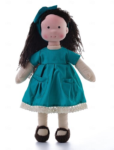  poupée Waldorf faite à la main, première poupée et jouet fait à la main, jolie décoration de chambre de bébé, poupée de chiffon douce pour fille avec jolie peluche en peluche pour enfants,