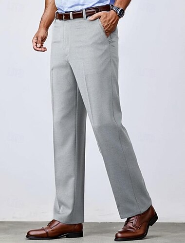  Per uomo pantaloni della tuta Pantaloni Pantaloni da completo Tasche Gamba dritta Liscio Indossabile Resistente alle rughe Lunghezza intera Matrimonio Attività commerciale Giornaliero Di tendenza