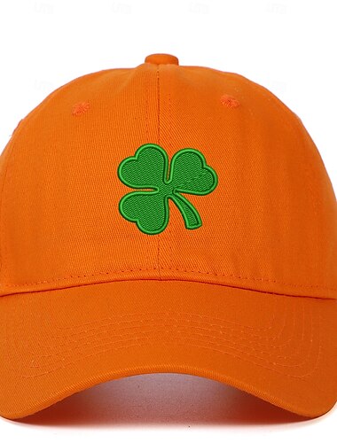  Pánské Kšiltovka Sluneční klobouk Trucker Hat Černá Bílá 100% bavlna Výšivka Módní Na běžné nošení Denní Den svatého Patrika Trojlístek Nastavitelná Proti sluci Prodyšné