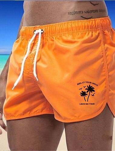  Herren Bademode Surfshorts Badehose Schwimmshorts kurz Surfshorts Badeanzug Kordelzug Schwimmen Surfen Strand Wassersport Bedruckt Sommer Frühling