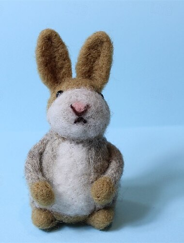  Waldorf Puppenzubehör handgemachte Wolle weiches Baby Häschen Mädchen Begleitpuppen Geburtstagsgeschenk Strickpuppe süße Mädchen Plüschpuppe Stofftier personalisiertes gewebtes Puppenset
