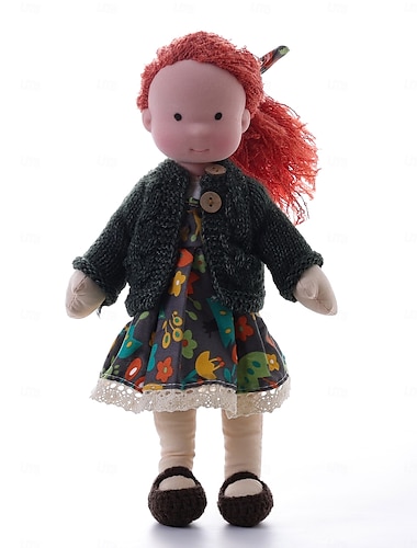  poupée waldorf en coton, figurine de poupée waldorf, artiste fait à la main, festival, pouce pour cadeaux de Noël
