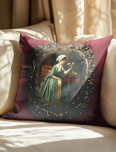  vintage portret dubbelzijdige kussensloop 4st victoriaanse zachte decoratieve vierkante kussensloop kussensloop voor slaapkamer woonkamer sofa bank stoel
