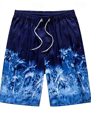  Per uomo Boxer da mare Pantaloncini da mare Boxer da surf Costume da bagno A cordoncino Con tasche Nuoto Surf Spiaggia Sport acquatici Tropicale Estate Primavera