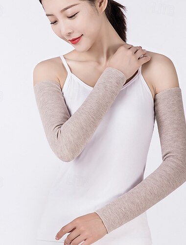  Ellenbogenwärmer, Plüsch- und verdickte Armmanschetten für Männer und Frauen, Herbst und Winter, verlängerter Armschutz, Wollhandschuhe, Ärmel, Gelenke warm