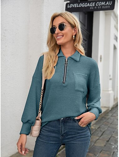  felpa da donna casual semplice strada abbigliamento quotidiano felpa con cappuccio cerniera stampa manica lunga blu beige autunno inverno