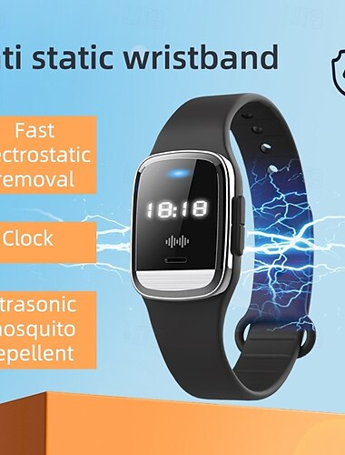  Pulsera anti-mosquitos ultrasónica por USB – Pulsera repelente de plagas para bebés y adultos matamoscas eléctrico