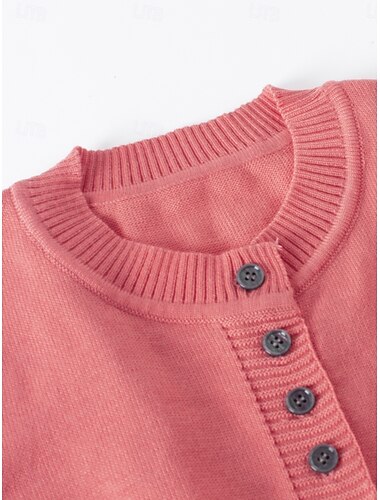  Dames Trui Vest Casual Zacht Heldere kleur Geribd Opstaand Knop Gebreid Lange mouw Normale tops breien Buiten Dagelijks Weekend Blozend Roze Kameel Herfst Winter