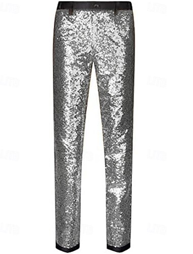  Disko 1980er Hose Disco Pailletten Herren Karnevalskostüm Maskerade Leistung Party Club Erwachsene Hose Ganzjahres