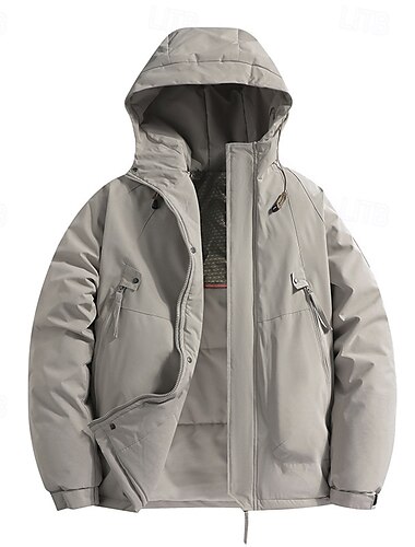  Herren Wattierte Steppjacke Fleecejacke für Wanderer Winter Draussen warm Winterjacken Vliesjacken Voller Reißverschluss Klettern Camping / Wandern / Höhlenforschung Reisen Schwarz Purpur Braun Grün