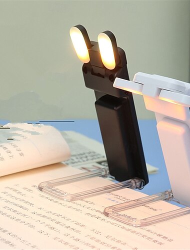  Lampe de lecture LED rechargeable par USB, protection des yeux, veilleuse, portable, clip, lampe de bureau, signet, lampe de lecture, 1/2 pièces