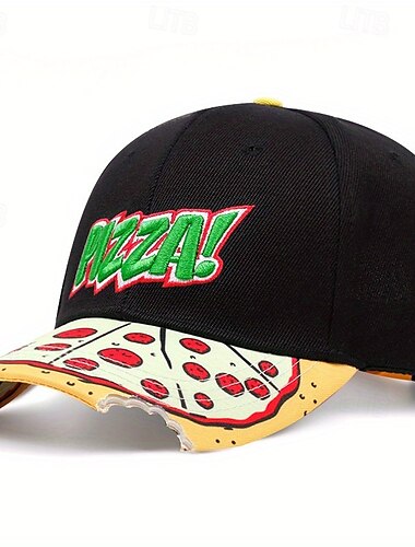  Herr Basebollkeps Solhatt Trucker Hat Svart Grå Bomull Broderad Mode Ledigt Gata Dagligen Pizza Justerbara Solskyddskräm Andningsfunktion