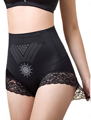  Damen Formwäsche Formwäsche Höschen GitterNightwearNylon Einfarbig Schwarz Khaki Frühling Sommer Herbst Winter