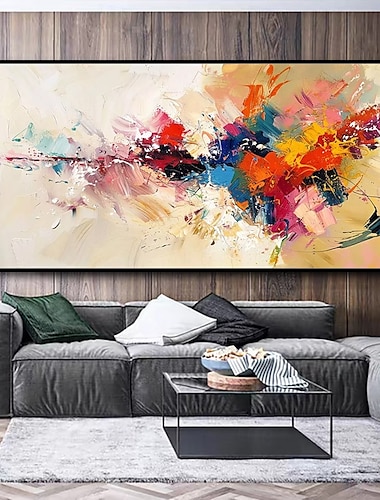  mintura handgemaakte kleurrijke abstracte olieverfschilderijen op canvas wanddecoratie moderne foto voor huisdecoratie opgerold frameloos ongespannen schilderij