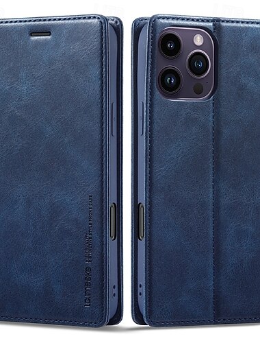  Phone Case For iPhone 16 15 14 Pro Max Plus 13 12 11 Pro Max Mini Flip Cover with Stand Holder Magnetic Card Slot Retro TPU PU Leather