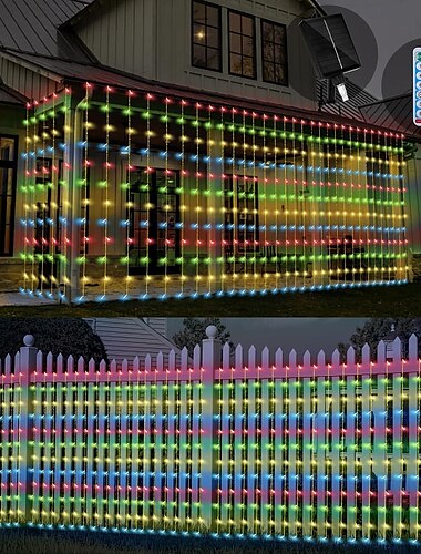  Solarbetriebene 3 m lange Lichterkette mit 300 LEDs und 13-Tasten-Fernbedienung, warmweiß, kaltweiß, blau, Weihnachtsbeleuchtung für den Innenbereich, für Feiertage und Hochzeiten, 1 Stück