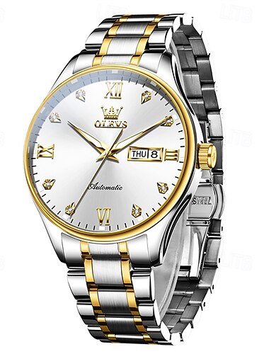  pánské obchodní hodinky značky olevs svítící dvojitý kalendář automatické mechanické hodinky jednoduché voděodolné módní sportovní pánské náramkové hodinky