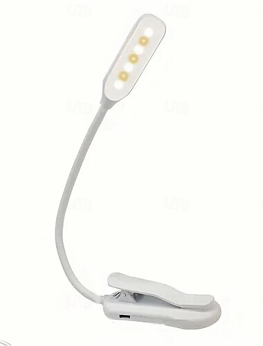  Über USB wiederaufladbare Mini-Buchlampe – Leselampe mit 7 LEDs zum Anklemmen, augenschonendes Nachtlicht zum Lernen &Bettlektüre