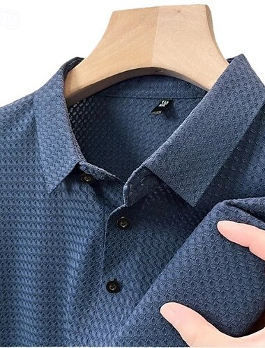  Herren Poloshirts zum Suchbegriff: "Waffel" Golf Poloshirts Arbeit Geschäft Kargen Kurzarm Basic Modern Glatt Knopf Frühling Sommer Regular Fit Dunkelgrün Dunkelbraun Schwarz Weiß Blau Grau