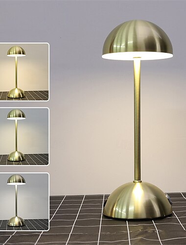  Retro-Schreibtischlampe aus Metall – kabelloses USB-Lade-Touch-Nachttischlicht für Zuhause, Wohnzimmer, Schlafzimmer, 1 Stück