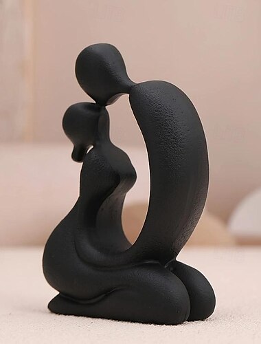  Statue eines küssenden Paares aus Kunstharz, künstlerisches Handwerk für die Dekoration von Zuhause, Wohnzimmer, Büro, Café, vielseitig einsetzbar im Innenbereich &Tischdekoration für den Außenbereich